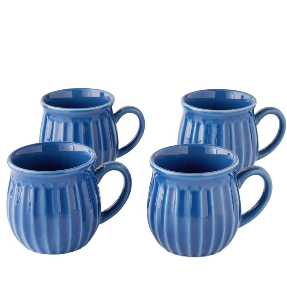 ❤️ New Pioneer Woman Colette Blue Ceramic Mug Set